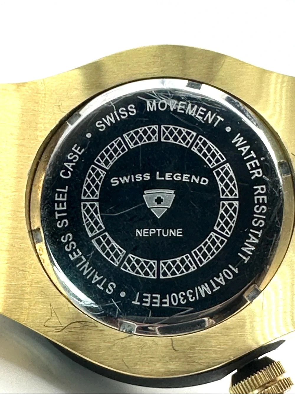 Swiss Legend Men’s Neptune Quartz Dive Watch Silicone Band